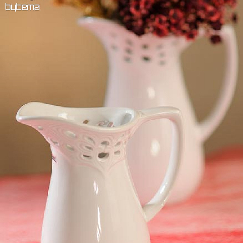 Jarrón LACE JUG blanco