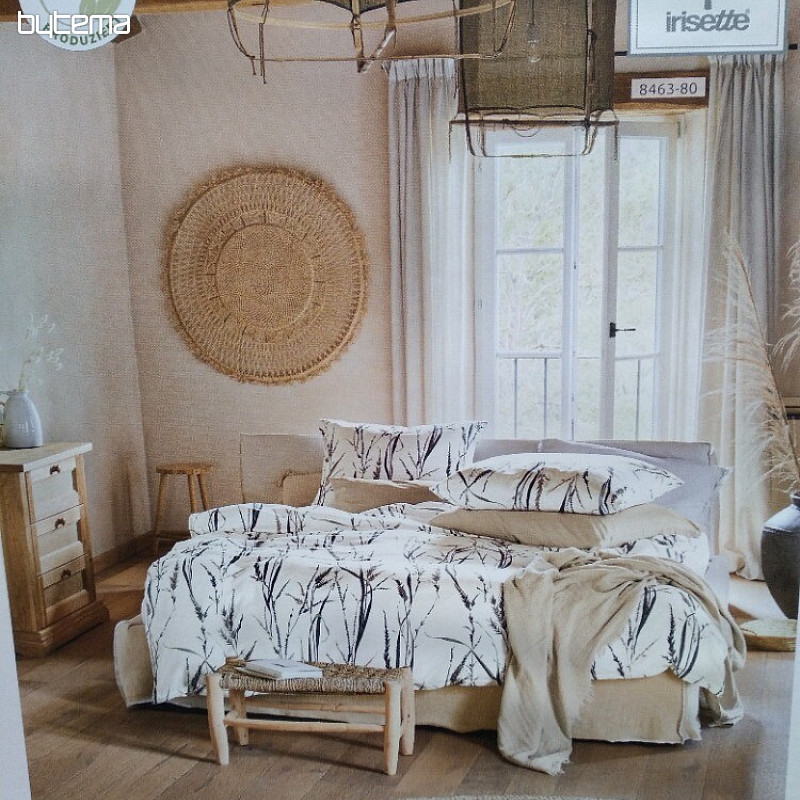 IRISETTE ropa de cama de satén de lujo SKY 8463-80 NATUR ROSALIE