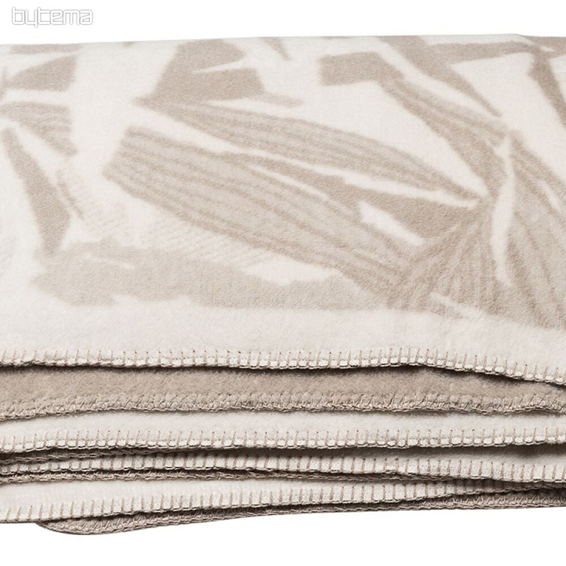 Manta de algodón BAMBOO hojas beige 2218/80
