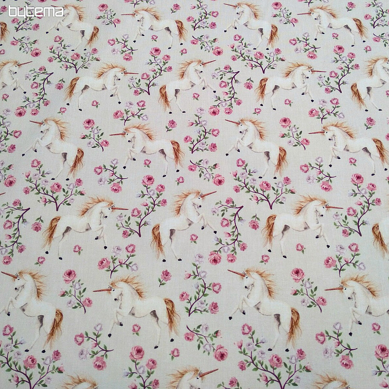 Tela de algodón UNICORNIO