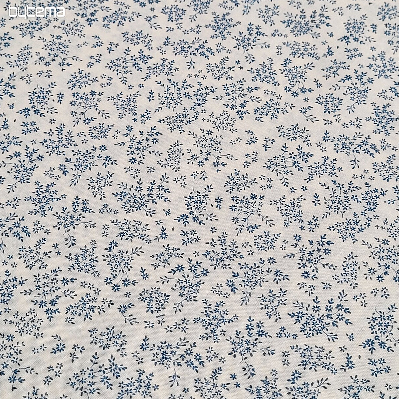 Tela de algodón PANICULATA AZUL PEQUEÑO