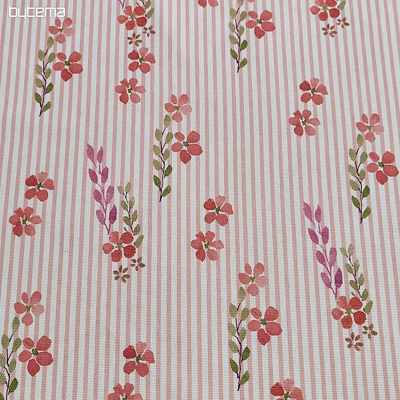 Tela decorativa AVIÑÓN RAYA ROSA
