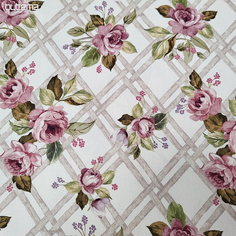 Tela decorativa CASTLE ROSE GRID