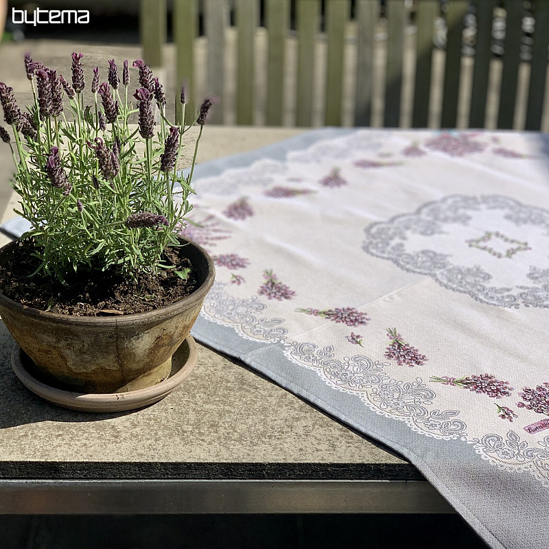 Mantel tapiz y chal ENCAJE LAVANDA