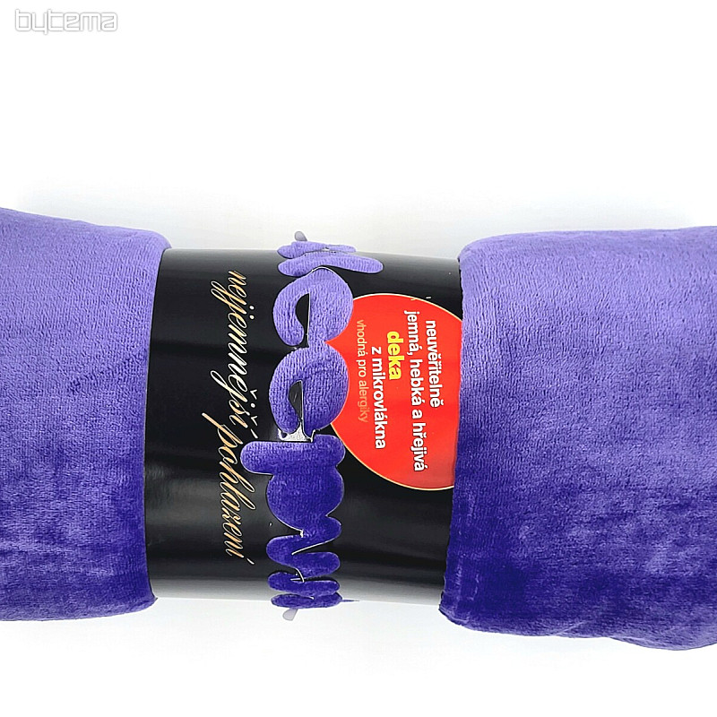 Manta SLEEP WELL microfibra pelo corto - violeta