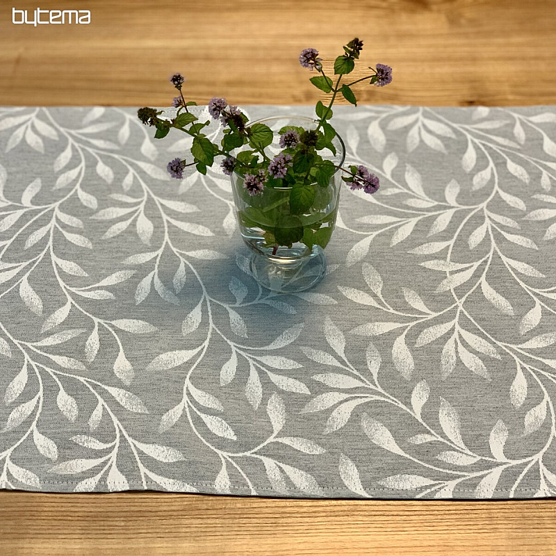 Mantel y pañuelo NIGHT LEAFS gris