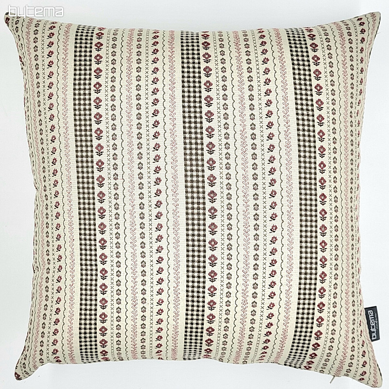 Funda de cojín TOSCANA RIGA STRIPE burdeos