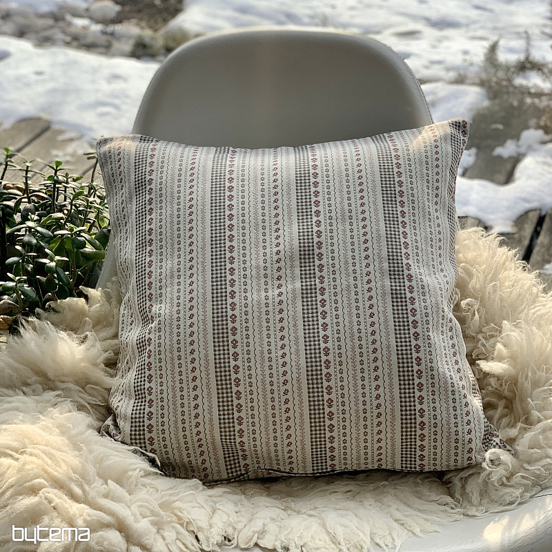 Funda de cojín TOSCANA RIGA STRIPE burdeos