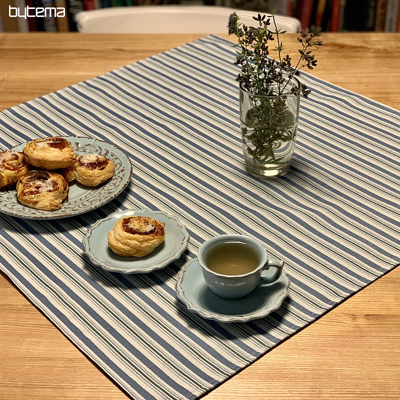 Mantel y pañuelo TOSCANA VALERY MULTI STRIPE azul