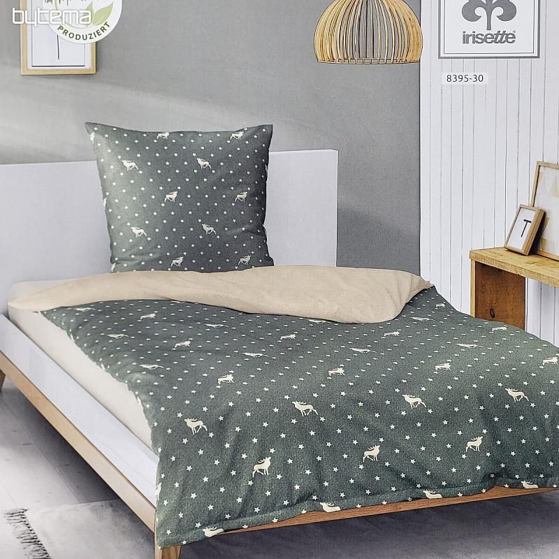 Ropa de cama de franela de lujo IRISETTE 8395-30 PANDA verde