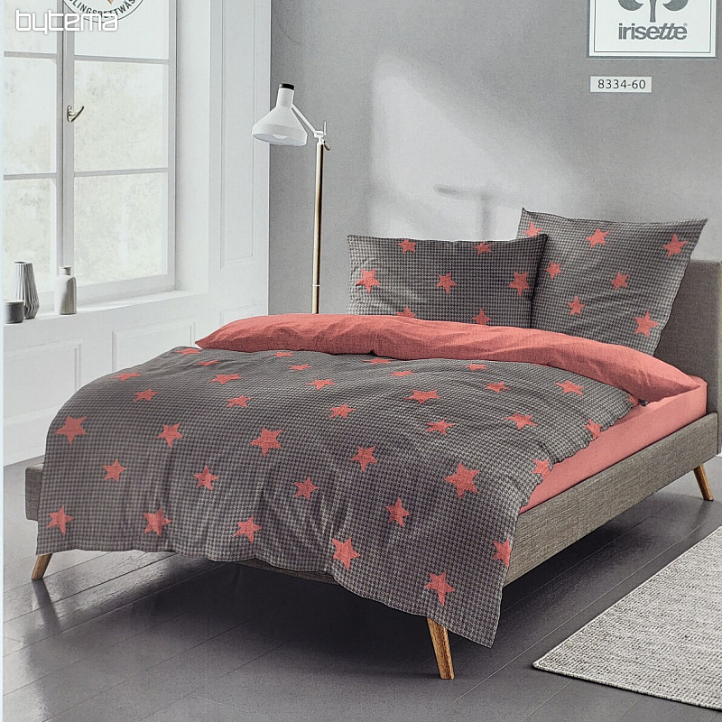Ropa de cama de franela de lujo IRISETTE 8334-60 DUBLIN estrellas rojas