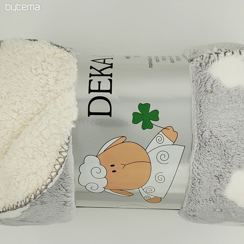 Manta infantil Ovečka gris claro