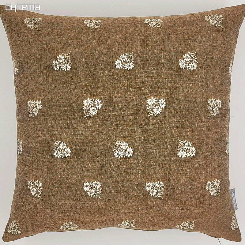 Revestimiento decorativo jacquard ALPINE FLOWERS MARRÓN