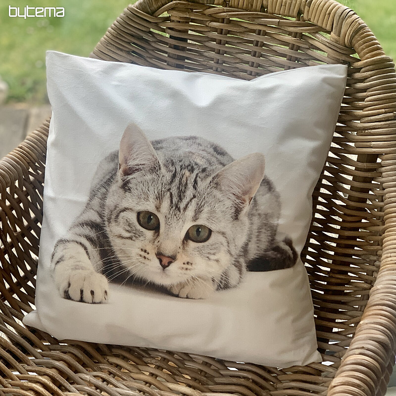 Funda de cojín decorativa GATO MENTIDO