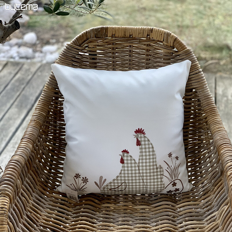 Funda de Pascua bordada HENS check