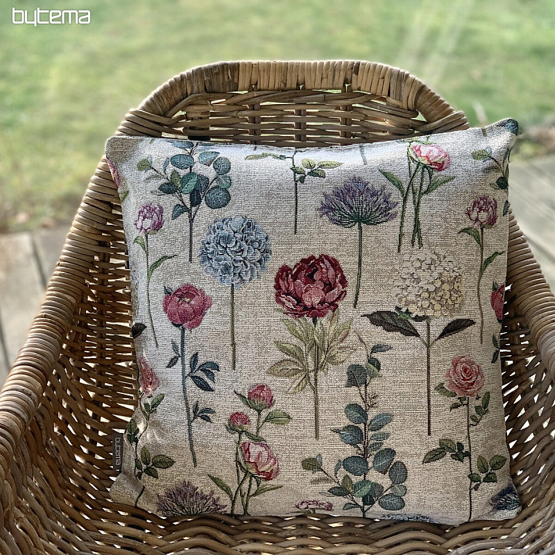 Funda de cojín tapiz FLORES TIEMPO II