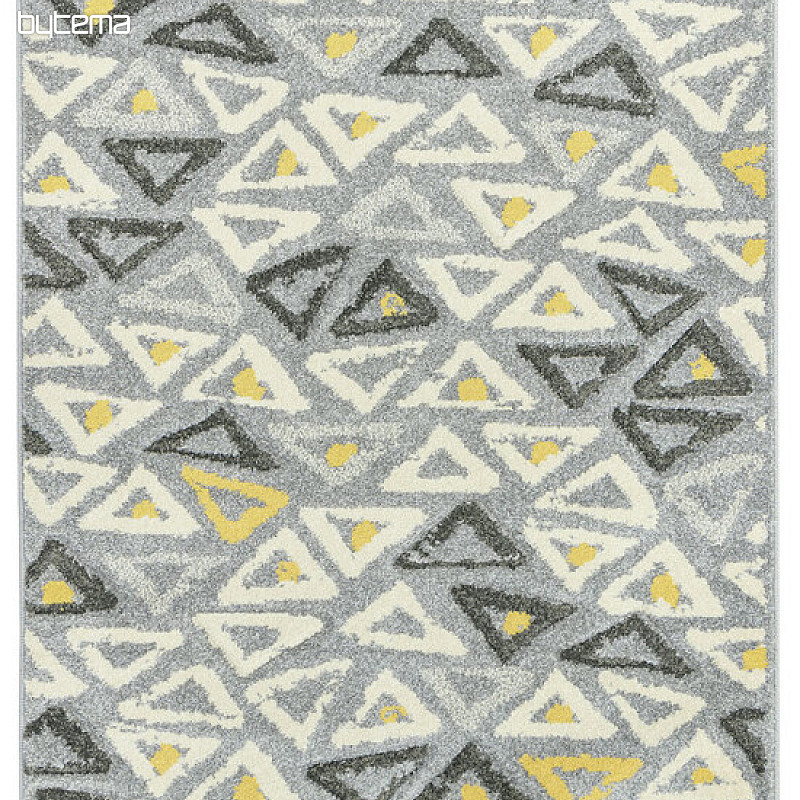 Alfombra pieza PORTLAND negro y amarillo