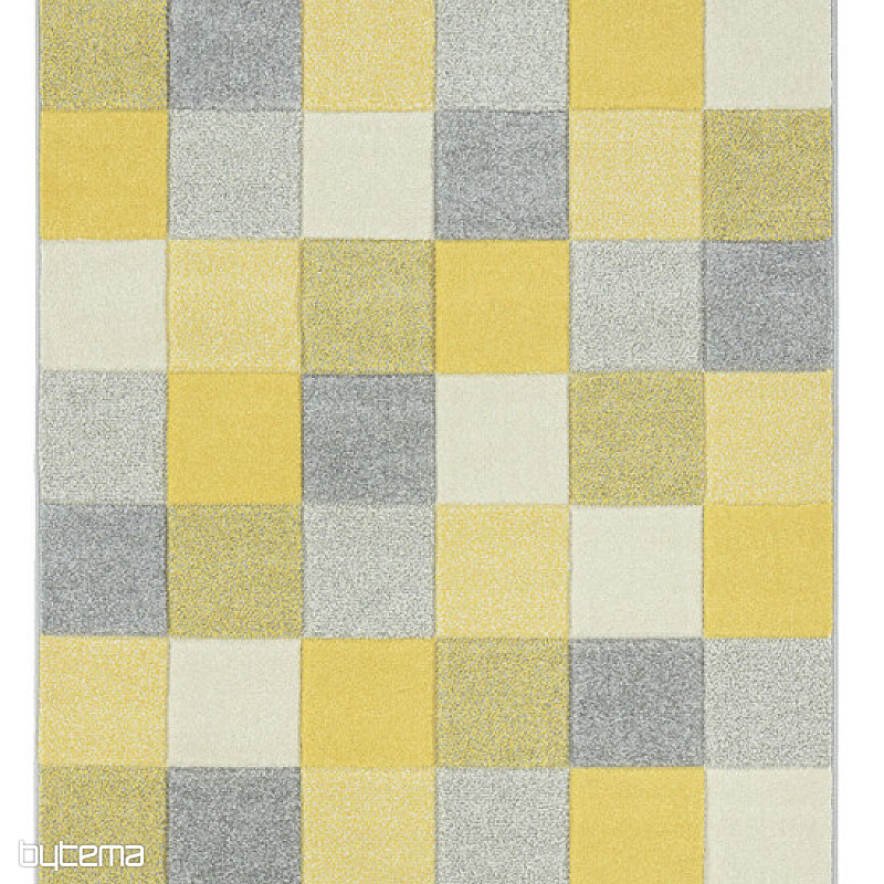 Alfombra pieza PORTLAND cubo amarillo-gris
