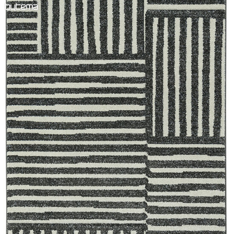 Alfombra pieza PORTLAND blanco y negro