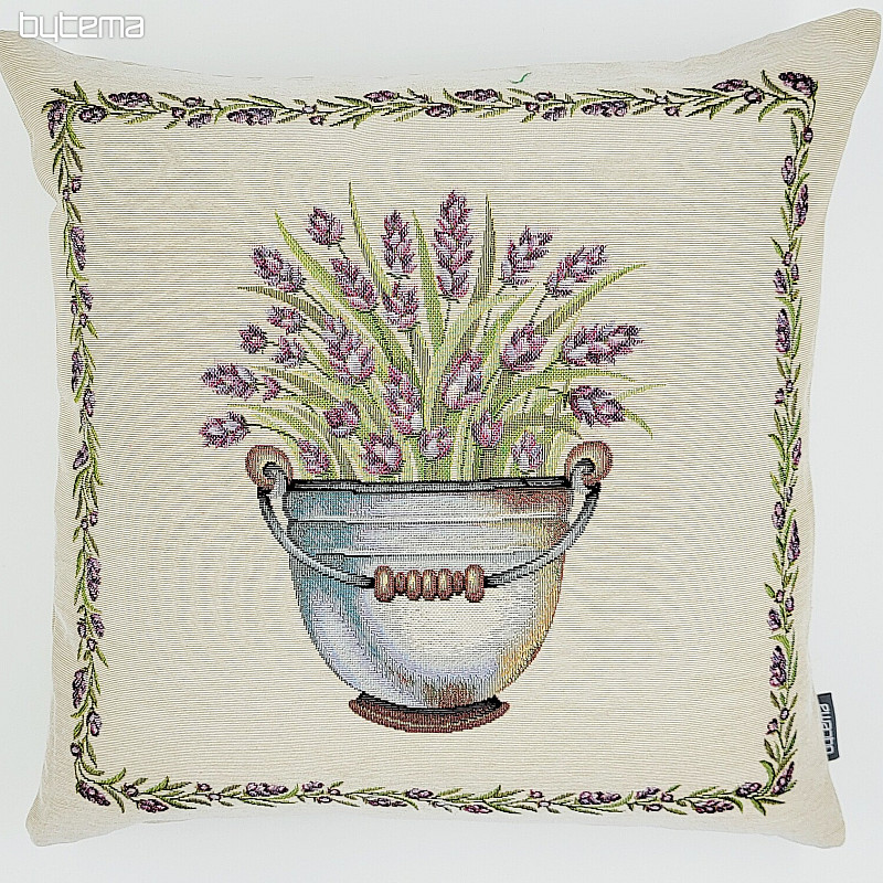 Funda de cojín tapiz LAVANDA EN UN CUBO