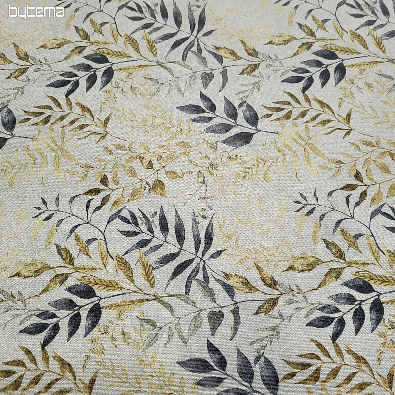 Tela decorativa MARACAIBO hojas gris