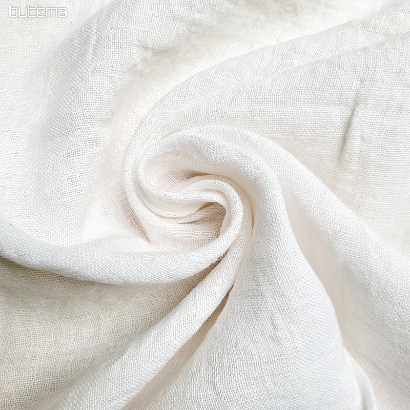 Tejido de lino TEINTURE BLANCO