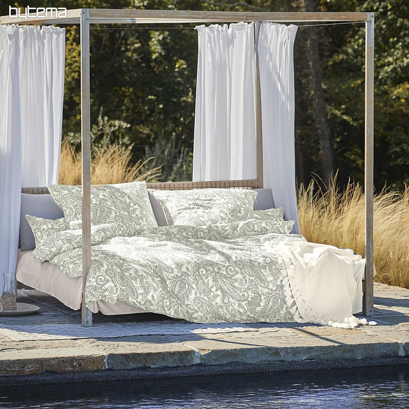 IRISETTE ropa de cama de satén de lujo FLORENZ 8447-30 VERDE