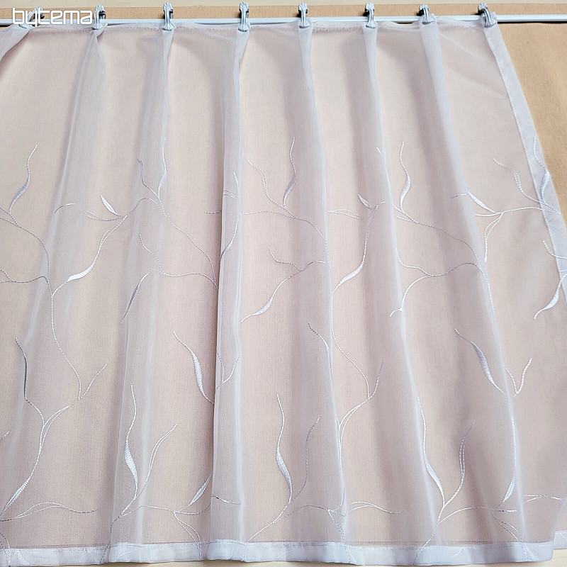 Cortina GERSTER 11683 bordada blanca