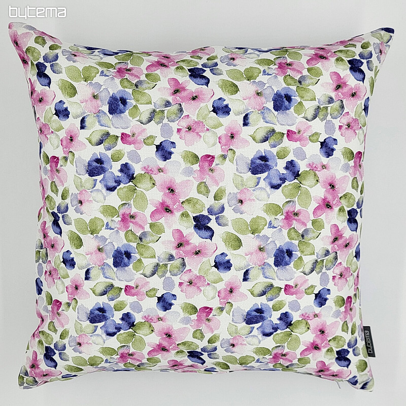 Funda de cojín decorativa FLORES PEQUEÑAS ROSA AZUL