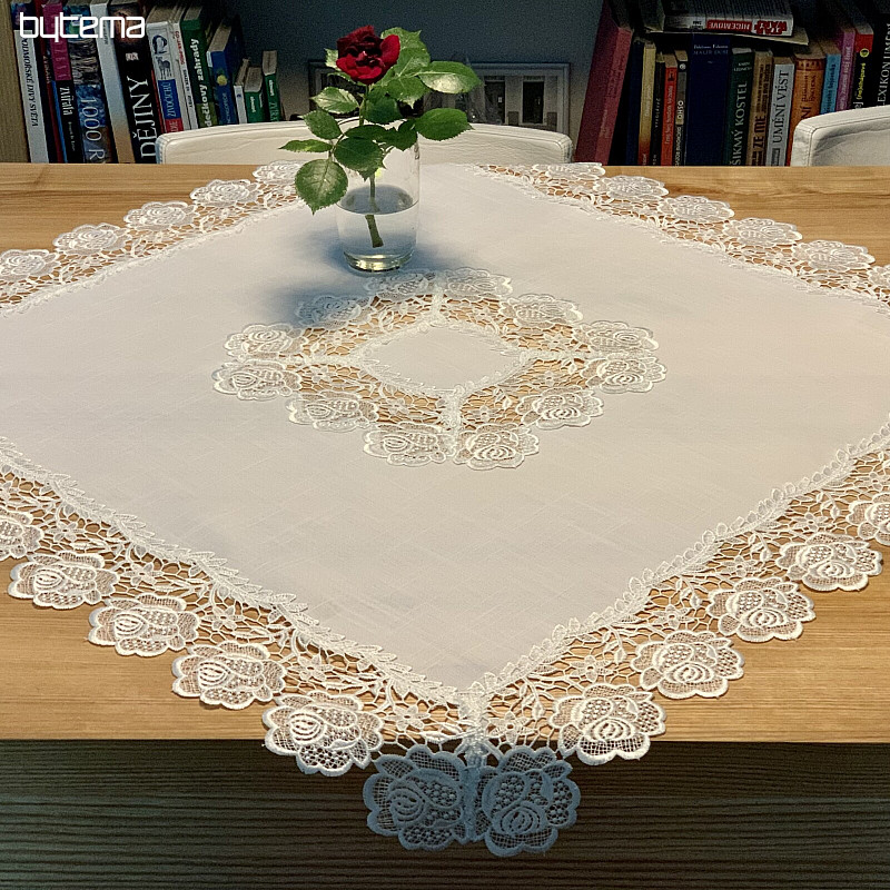 Mantel ENCAJE ROSA BLANCA