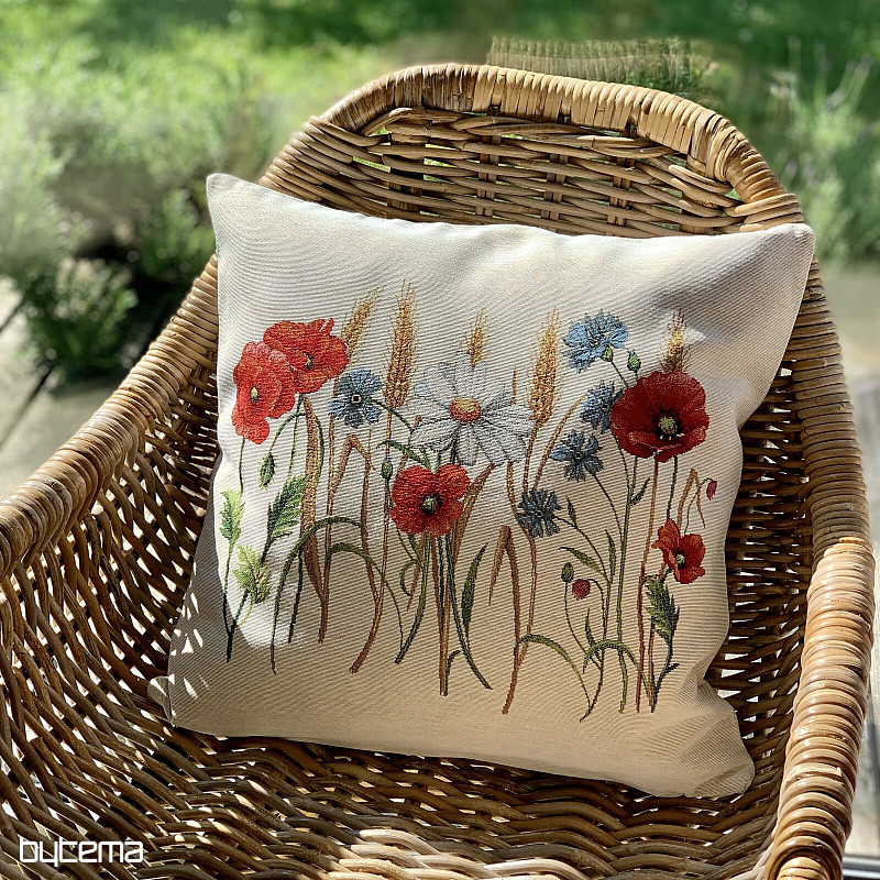 Funda de cojín tapiz FLORES DE CAMPO