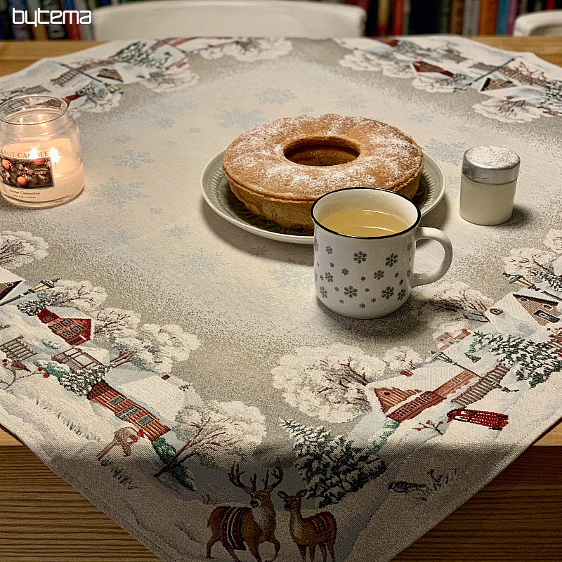 Mantel, mantón y mesa de gobelino INVIERNO IDYLKA
