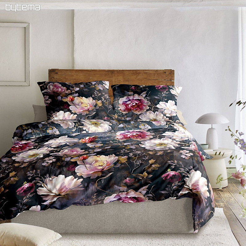 IRISETTE satén de algodón de lujo WAVE 8574-90 PEONIES