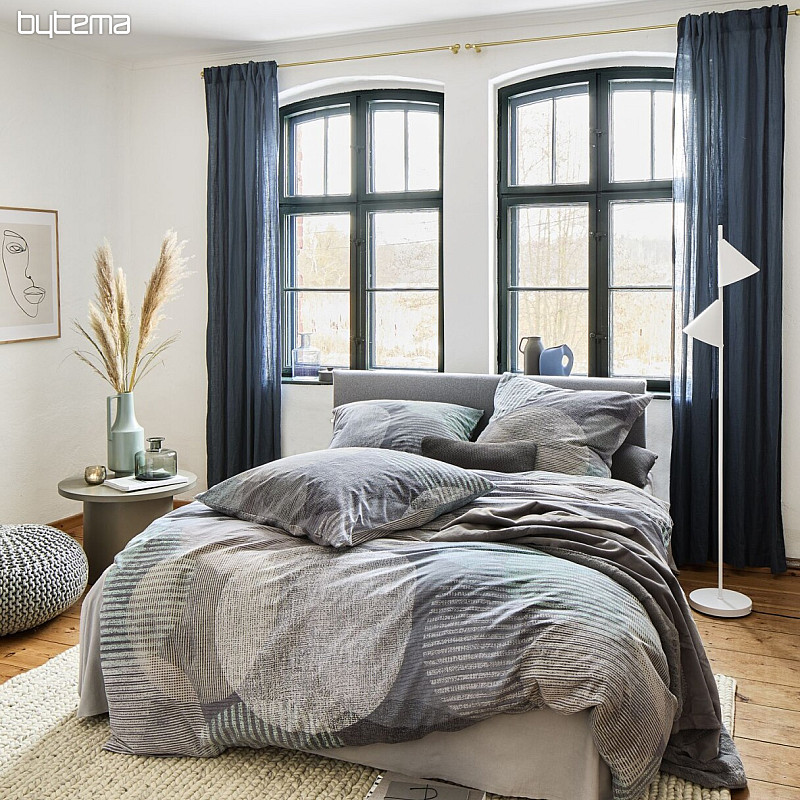 Ropa de cama de franela de lujo IRISETTE ZOBEL 8553-11 RUEDA GRIS