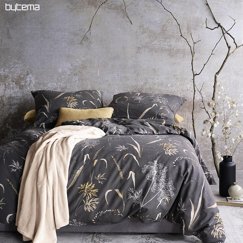 Ropa de cama de franela de lujo IRISETTE KOALA 8425-11 MEADOW GRASS oscuro. gris