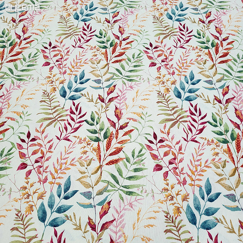 Tela decorativa MARACAIBO hojas de colores