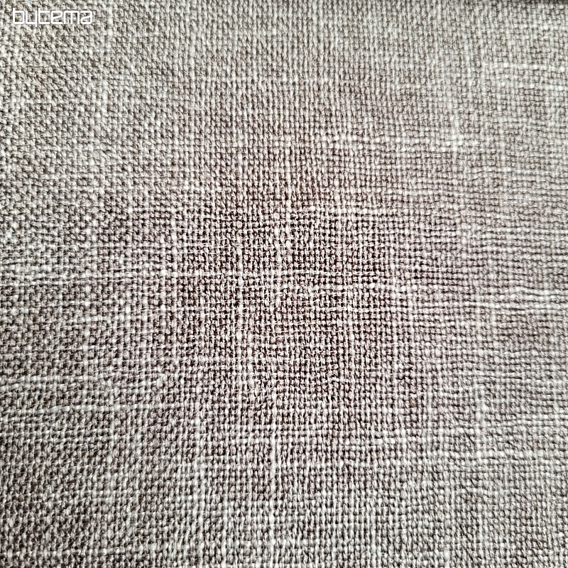 Tela decorativa de diseño monocromática de lujo GERSTER 77049/840 MARRÓN GRIS
