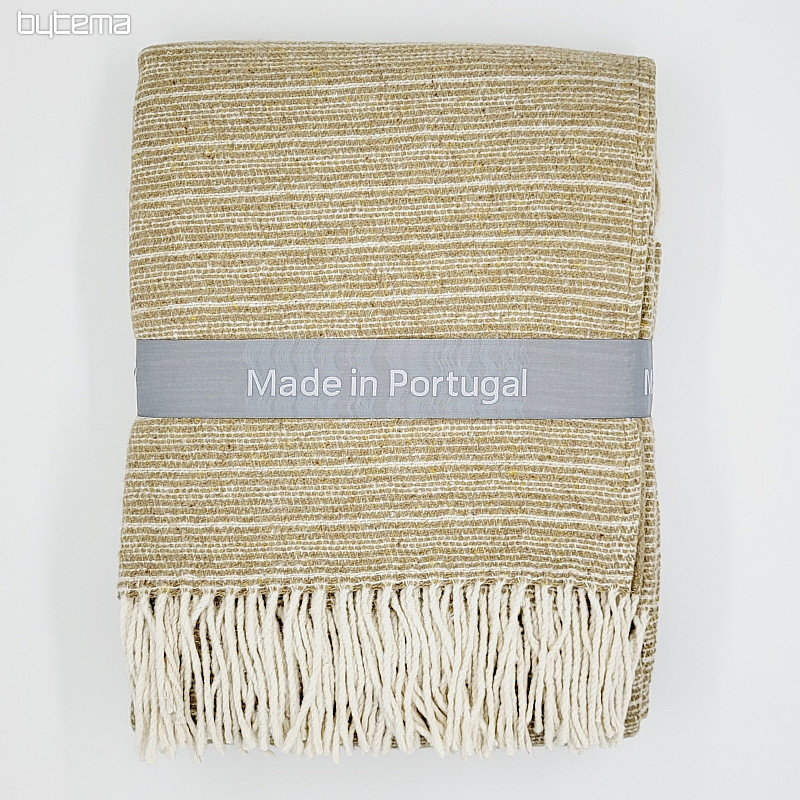 MANTA BEIGE CON FLECOS