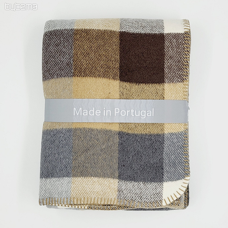 Manta CUADROS BEIGE