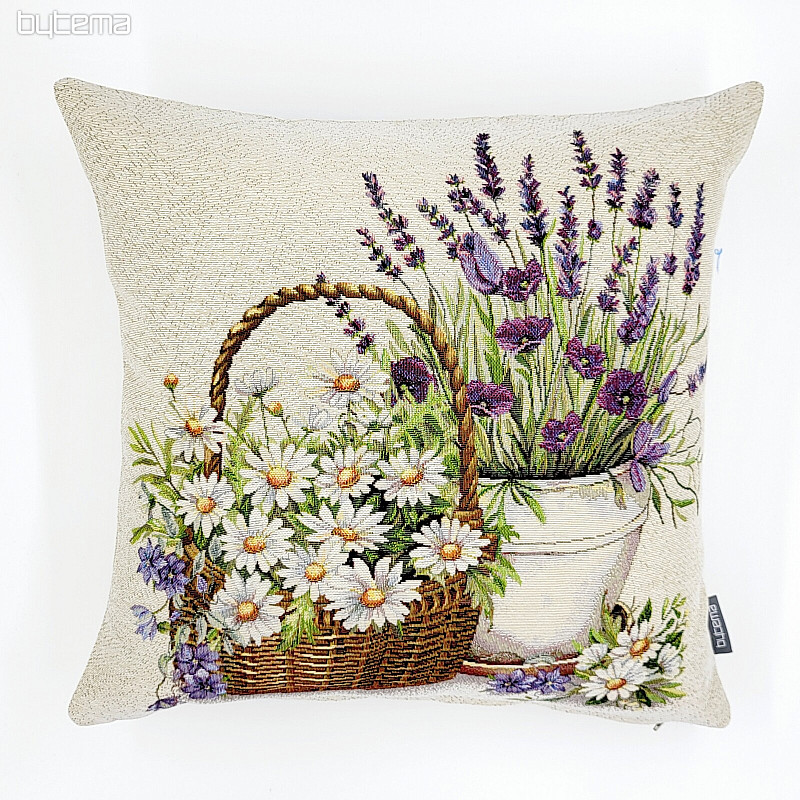 Funda de cojín tapiz BELLEZA EN UNA CESTA