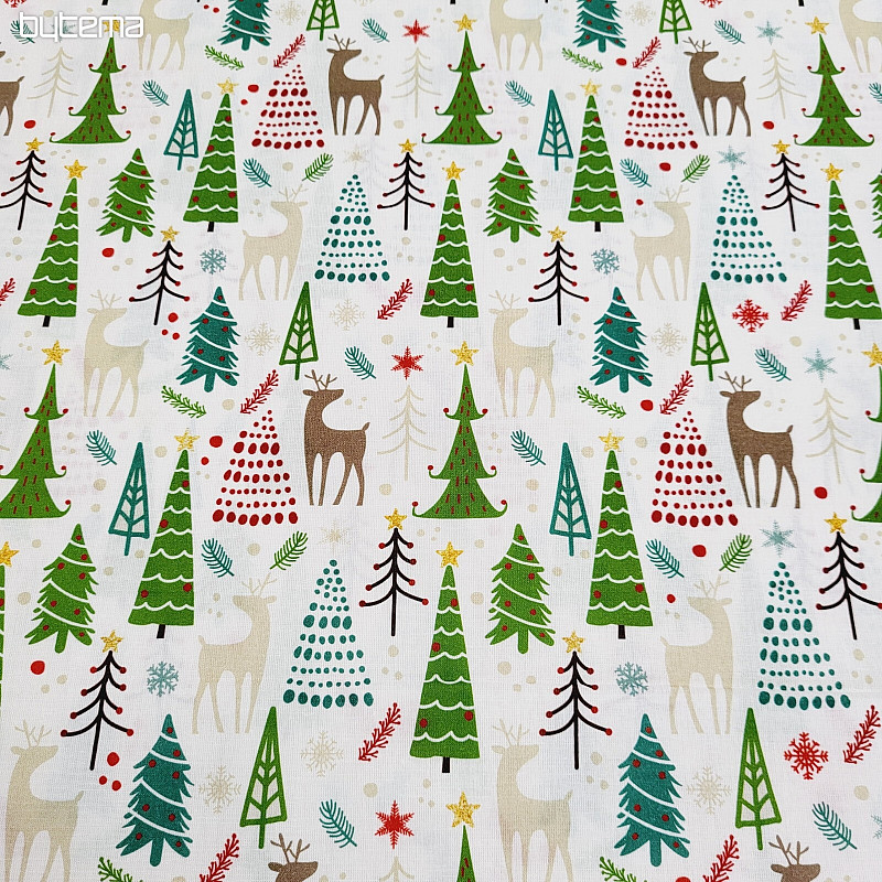 Tela de algodón BOSQUE DE NAVIDAD