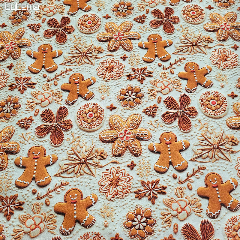 Tela de algodón PAN DE JENGIBRE