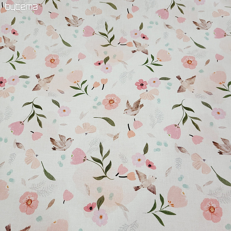 Tela de algodón PÁJARO DE PRIMAVERA