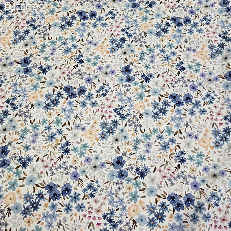 Tela de algodón ROMANA azul
