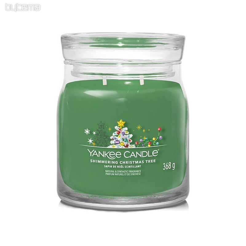 vela YC fragancia BRILLANTE ARBOL DE NAVIDAD CRISTAL MEDIANO 2 mechas