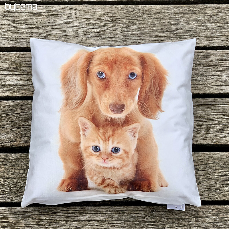 Funda de almohada PERRO Y GATO