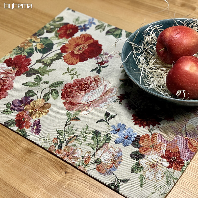 Mantel individual tapiz CREMA ROSA