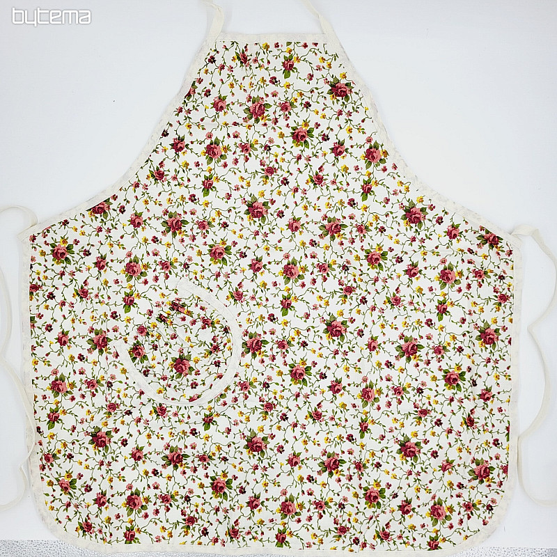Delantal con pechera ROSAS