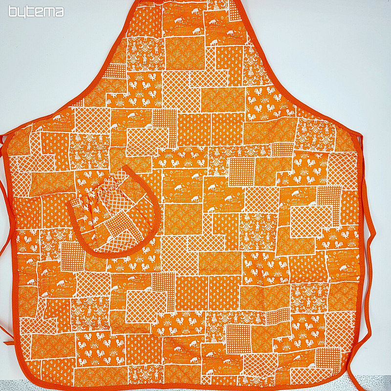 Delantal con pechera NARANJA