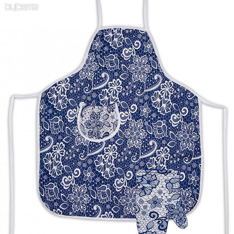 Delantal con pechera AZUL BLANCO